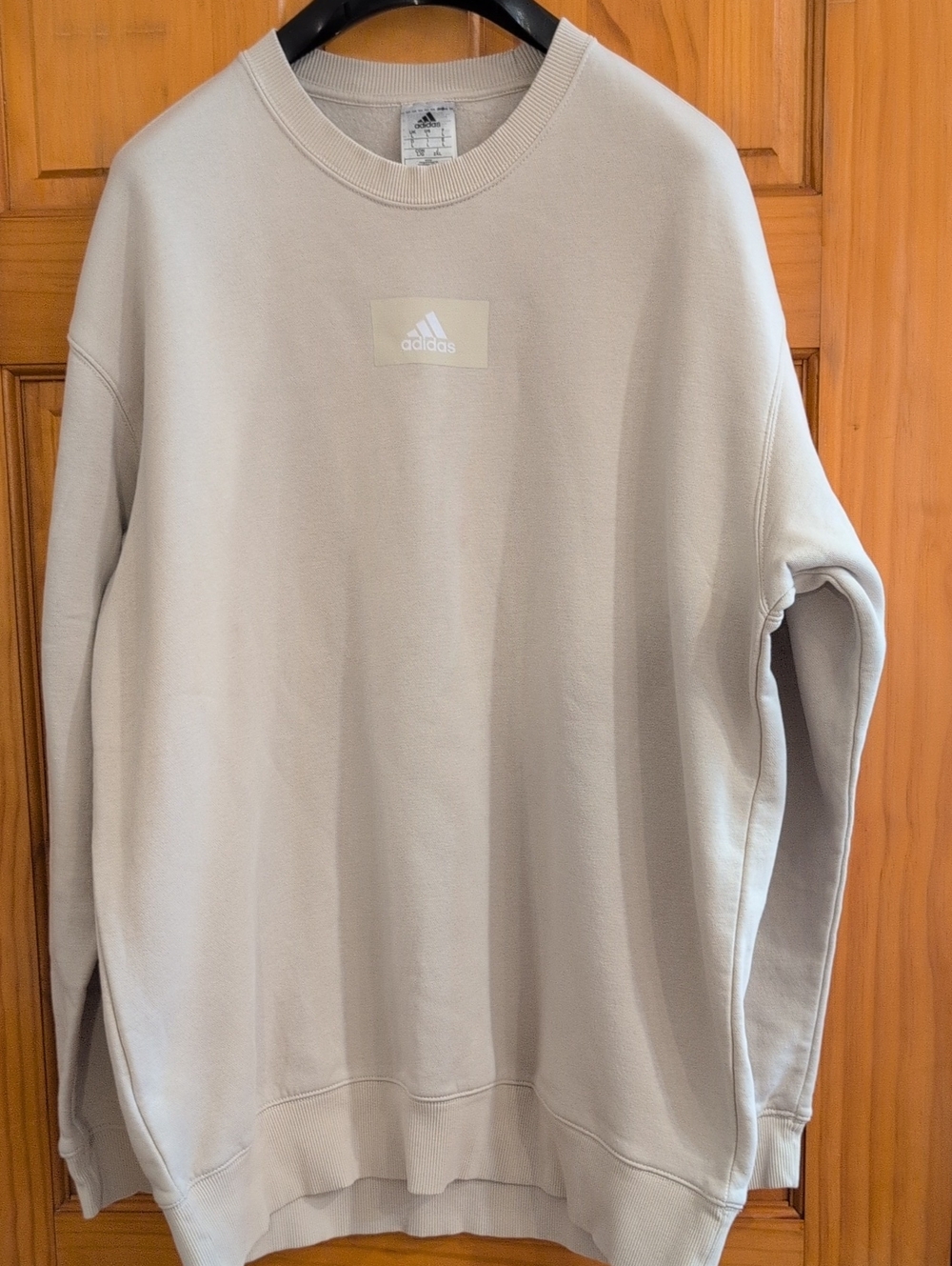 Adidas Men's Crewneck Sweater in Light Beige